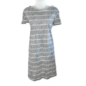 See Design Donna Gorman Sage Green Geometric Print Shirt Tunic Dress Size M